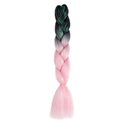 24 Zoll synthetische Ombre Glitter Jumbo Zöpfe Extensions funkeln Regenbogen Flechten Haar for Frauen DIY Frisur(H4) von LiuliuBull