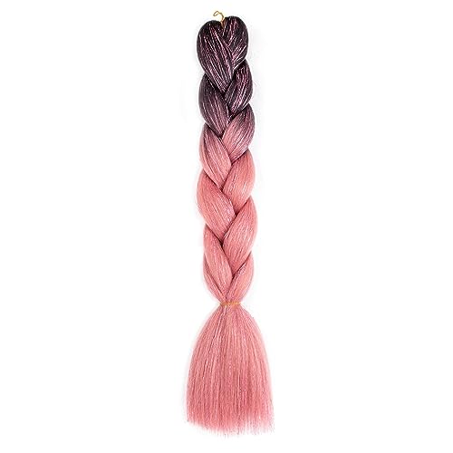 24 Zoll synthetische Ombre Glitter Jumbo Zöpfe Extensions funkeln Regenbogen Flechten Haar for Frauen DIY Frisur(H5) von LiuliuBull