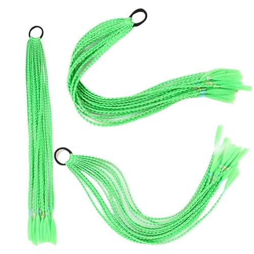 60CM Haarfarbe Farbverlauf Regenbogen Schmutzig Geflochtener Pferdeschwanz Frauen Elastisches Haarband Gummiband Haarschmuck Perücke Stirnband(Q37-A26) von LiuliuBull