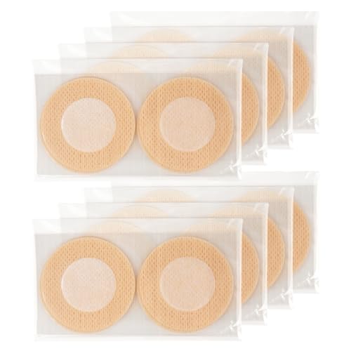 40 Paar Herren Nippel Covers, 4.5 cm Nipple Pads Wasserdicht Nipple Covers, Anti-Friktion Unsichtbare Brustwarzenschutz Selbstklebend, Herren Nippelpads, Brustwarzenabdeckung für Männer Läufer Athlete von Liuliushun