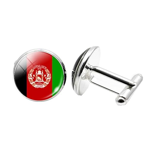 1 Paar Neuheit Flagge Manschettenknöpfe für Männer Flagge von Afghanistan Manschettenknöpfe Geburtstagstag Hochzeit Schmuck Geschenk mit Schmuck Box von Liumarvexia