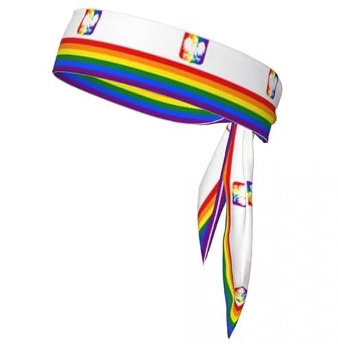 2 Stück Gay Stolz Flagge von Polen Kopf Krawatte Sport Stirnband Athlet Sweatbands Kopf Wrap für das Arbeiten aus Laufen Yoga eine Größe von Liumarvexia