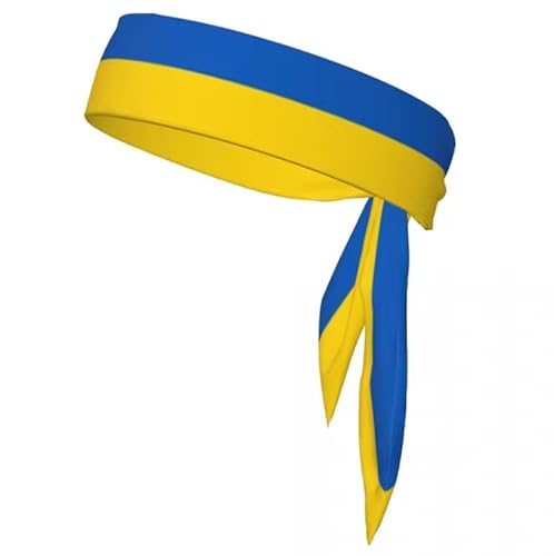 2 Stück Krawatte Kopfbänder Ukraine Flagge Sport Kopfband Athletische Sweatband Bandana Schweiß Wicking Eine Größe von Liumarvexia