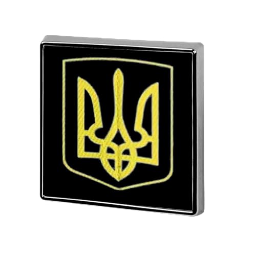 Business Pin Badge Brosche für Männer, Ukrainische Ukraine Wappen Broschen Quadratbrosche für Hemden Handtaschen Besprechungen Schulreisen Geschenk von Liumarvexia