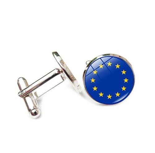 Cufflinks for Men, Business GiftEuropean Union National Flag Pattern Men's Cuff Links, Tuxedo Shirt Cufflink, Classic Groomsmen Cufflinks Wedding Cuff Links for Father Husband Boyfriend von Liumarvexia