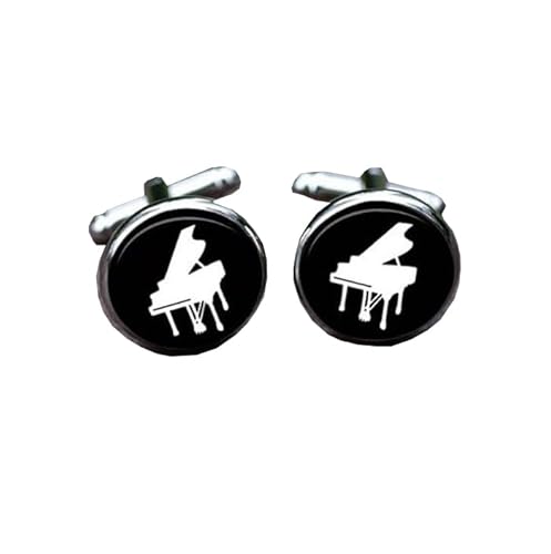 Cufflinks for Men, Business GiftMusical Instrument Notes Pattern Men's Cuff Links, Tuxedo Shirt Cufflink, Classic Groomsmen Cufflinks Wedding Cuff Links for Father Husband Boyfriend von Liumarvexia