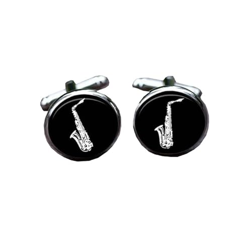Cufflinks for Men, Business GiftMusical Instrument Notes Pattern Men's Cuff Links, Tuxedo Shirt Cufflink, Classic Groomsmen Cufflinks Wedding Cuff Links for Father Husband Boyfriend von Liumarvexia