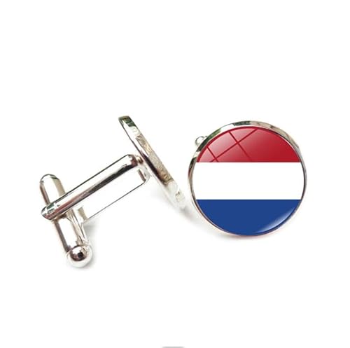 Cufflinks for Men, Business Giftthe Netherlands National Flag Pattern Men's Cuff Links, Tuxedo Shirt Cufflink, Classic Groomsmen Cufflinks Wedding Cuff Links for Father Husband Boyfriend von Liumarvexia