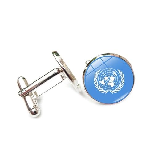Cufflinks for Men, Business Giftthe United Nations National Flag Pattern Men's Cuff Links, Tuxedo Shirt Cufflink, Classic Groomsmen Cufflinks Wedding Cuff Links for Father Husband Boyfriend von Liumarvexia