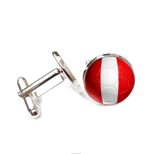 Cufflinks for Men Women with Peru World Cup Flag Pattern Classic Round Men's Cufflinks Jewelry for Wedding Anniversary Business Party Events Tuxedo Dress Shirt Cufflinks for Men Women with Peru World Cup Flag Pattern Classic Round Men's Cufflinks Jewelry for Wedding Anniversary Business Party Events Tuxedo Dress Shirt von Liumarvexia