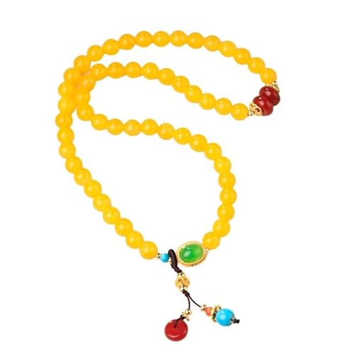 Liumarvexia 6mm Natürliche Gelb Agat gestapelt Armband Agat Charme, Natürliches Material Perlen Armbänder Stretch Armband Schmuck mit Geschenkbox für Frauen Frau Freundinnen von Liumarvexia