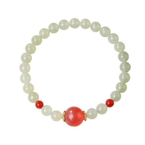 Liumarvexia 6mm Natürliches Hetian Jade rotes Agat Armband, Natürliches Material Perlen Armbänder Stretch Armband Schmuck mit Geschenkbox für Frauen Frau Freundinnen Liumarvexia 6mm Natürliches Hetian Jade rotes Agat Armband, Natürliches Material Perlen Armbänder Stretch Armband Schmuck mit Geschenkbox für Frauen Frau Freundinnen von Liumarvexia