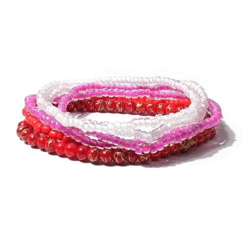 Liumarvexia Bohemian Multi-Layer Elastic Bead Armband, Boho Armband Charme Schmuck mit Geschenkbox für Frauen Sommer Beach Party Stapelbar Stretch Schmuck Geschenke, Color1 von Liumarvexia