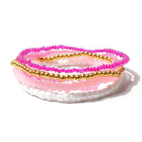 Liumarvexia Bohemian Multi-Layer Elastic Bead Armband, Boho Armband Charme Schmuck mit Geschenkbox für Frauen Sommer Beach Party Stapelbar Stretch Schmuck Geschenke, Color6 von Liumarvexia