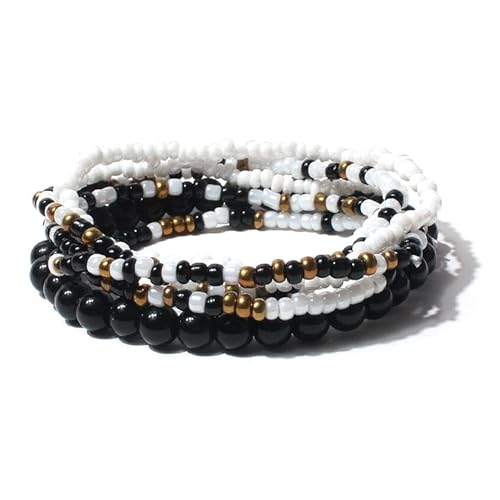 Liumarvexia Bohemian Multi-Layer Perlen Acryl Armband, Boho Armband Charme Schmuck mit Geschenkbox für Frauen Sommer Beach Party stapelbare Stretch Schmuck Geschenke, Color5 Liumarvexia Bohemian Multi-Layer Perlen Acryl Armband, Boho Armband Charme Schmuck mit Geschenkbox für Frauen Sommer Beach Party stapelbare Stretch Schmuck Geschenke, Color5 von Liumarvexia