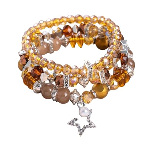 Liumarvexia Bohemian Multi Layer Perlen Armband mit Sternen Anhänger, Boho Armband Charme Schmuck mit Geschenkbox für Frauen Sommer Strand Party stapelbare Stretch Schmuck Geschenke, Color3 Liumarvexia Bohemian Multi Layer Perlen Armband mit Sternen Anhänger, Boho Armband Charme Schmuck mit Geschenkbox für Frauen Sommer Strand Party stapelbare Stretch Schmuck Geschenke, Color3 von Liumarvexia