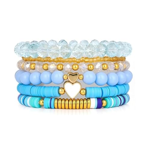 Liumarvexia Bohemian Multi Layered Herzperlen Armband, Boho Armband Charme Schmuck mit Geschenkbox für Frauen Sommer Strand Party Stapelbar Stretch Schmuck Geschenke, Color2 Liumarvexia Bohemian Multi Layered Herzperlen Armband, Boho Armband Charme Schmuck mit Geschenkbox für Frauen Sommer Strand Party Stapelbar Stretch Schmuck Geschenke, Color2 von Liumarvexia