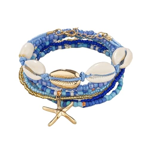 Liumarvexia Bohemian Multi-Layered Shell Perlen Armband mit Seestern Charme, Boho Armband Charme Schmuck mit Geschenkbox für Frauen Sommer Beach Party Stapelbar Stretch Schmuck Geschenke, Color2 Liumarvexia Bohemian Multi-Layered Shell Perlen Armband mit Seestern Charme, Boho Armband Charme Schmuck mit Geschenkbox für Frauen Sommer Beach Party Stapelbar Stretch Schmuck Geschenke, Color2 von Liumarvexia