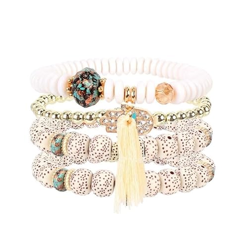 Liumarvexia Bohemian Turquoise Multi Layer Beaded Tassel Bracelet, Boho Bracelet Charm Jewelry with Gift Box for Women Summer Beach Party Stackable Stretch Jewellery Gifts, Color5 Liumarvexia Bohemian Turquoise Multi Layer Beaded Tassel Bracelet, Boho Bracelet Charm Jewelry with Gift Box for Women Summer Beach Party Stackable Stretch Jewellery Gifts, Color5 von Liumarvexia