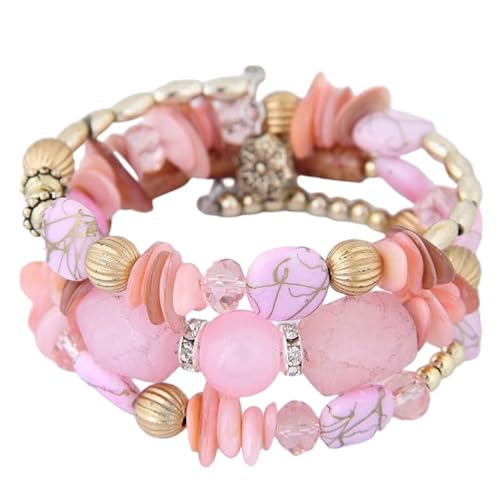 Liumarvexia Bohemian Vintage Crystal Agate Beads Multi Layer Bracelet, Boho Bracelet Charm Jewelry with Gift Box for Women Summer Beach Party Stackable Stretch Jewellery Gifts, Color8 Liumarvexia Bohemian Vintage Crystal Agate Beads Multi Layer Bracelet, Boho Bracelet Charm Jewelry with Gift Box for Women Summer Beach Party Stackable Stretch Jewellery Gifts, Color8 von Liumarvexia