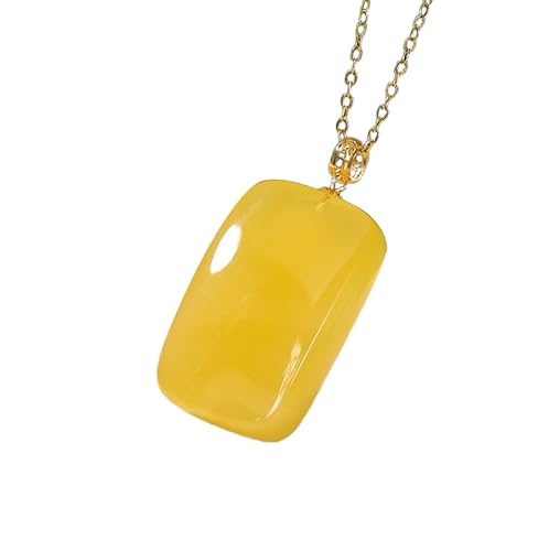 Liumarvexia Natürliches Bienenwachs Keine Sorgen Anhänger Halskette Natürliche Jade Elegante Retro Halskette Schmuck mit Geschenkbox für Frauen Frau Mutter von Liumarvexia