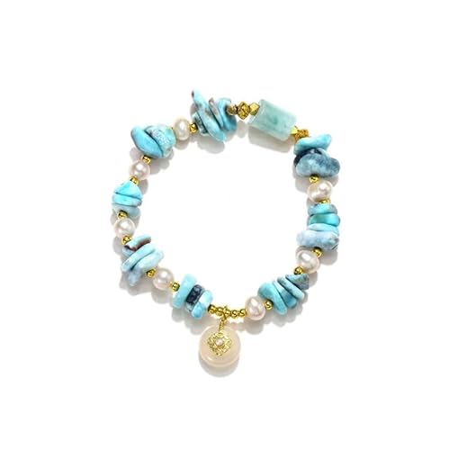 Liumarvexia Unregelmäßiges blaues Meer gemustertes Steinperlenarmband, Natürliches Material Perlen Armbänder Stretch Armband Schmuck mit Geschenkbox für Frauen Frau Freundinnen Liumarvexia Unregelmäßiges blaues Meer gemustertes Steinperlenarmband, Natürliches Material Perlen Armbänder Stretch Armband Schmuck mit Geschenkbox für Frauen Frau Freundinnen von Liumarvexia