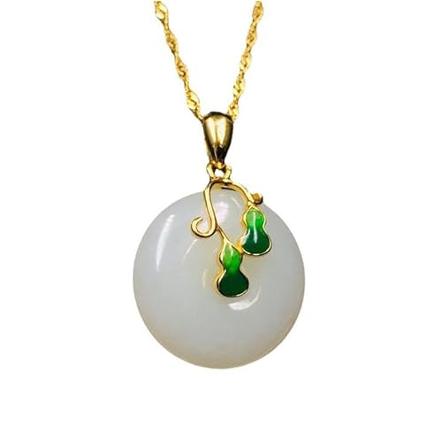 Liumarvexia Weiße Jade Glückskurbe Anhänger Halskette natürliche Jade elegante Retro Halskette Schmuck mit Geschenkbox für Frauen Frau Mutter Liumarvexia Weiße Jade Glückskurbe Anhänger Halskette natürliche Jade elegante Retro Halskette Schmuck mit Geschenkbox für Frauen Frau Mutter von Liumarvexia