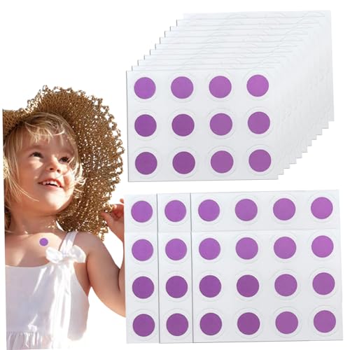 15 Blatt/180pcs UV-Erkennungsaufkleber PVC wiederverwendbare Sonnenschutzaufkleber erinnern sich erneut, um Sonnenbrände zu vermeiden, selbstklebender Strandmännchen für Männer Männer von Liummrcy