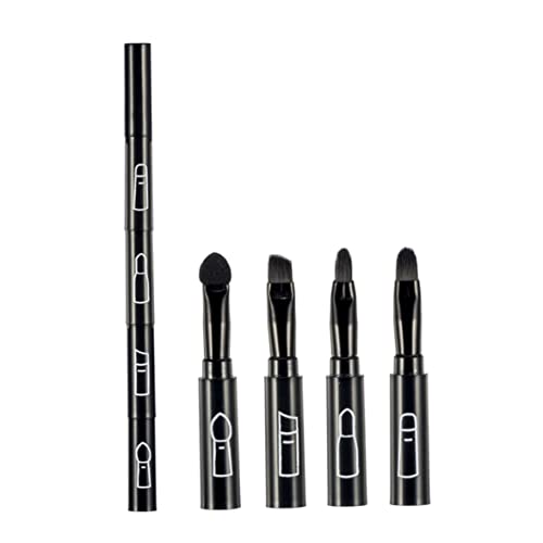 1pc 4 in 1 Premium abtrennbare Pinsel-Multi-Abschnitte Kosmetische Make-up-Pinsel Lidschatten Augenbrauen Tragbares Reise-Make-up-Kit (schwarz) von Liummrcy