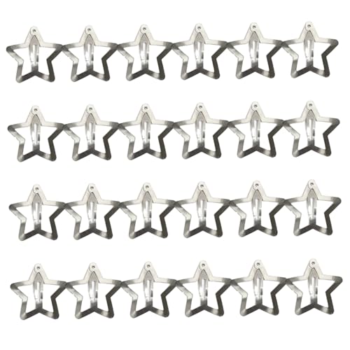 24pcs Star Hair Clips Metall nicht rutsch Silber Haarzubehör Y2K-Stil Star Clips für verschiedene Frisuren Mädchen & Frauen von Liummrcy