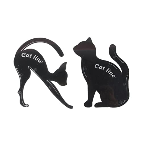 Eyeliner, 2pcs Cat Eyeliner Vorlage Premium PVC Material Rauchy Eyes Make up Applikatoren Katze geformte Augenliner Guide Schablone Schablone für Make up Anfänger Eyeliner, 2pcs Cat Eyeliner Vorlage Premium PVC Material Rauchy Eyes Make up Applikatoren Katze geformte Augenliner Guide Schablone Schablone für Make up Anfänger von Liummrcy