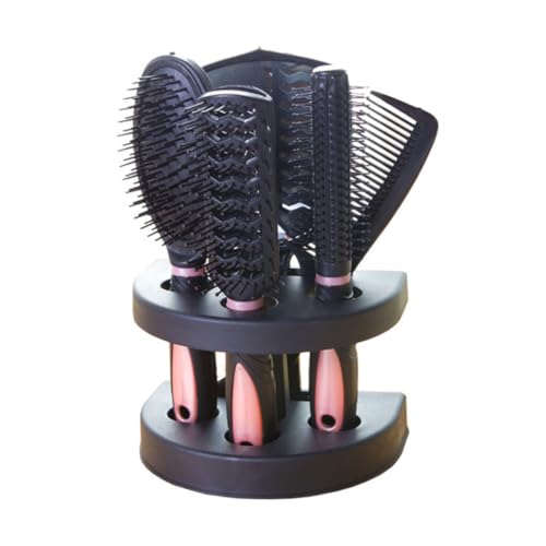 Haarbürste, Haarbürste Set für Frauen Haarkamm Set Entwirrungsmassage Pinsel mit Spiegelfrisur -Werkzeugen Rosy Rosy von Liummrcy