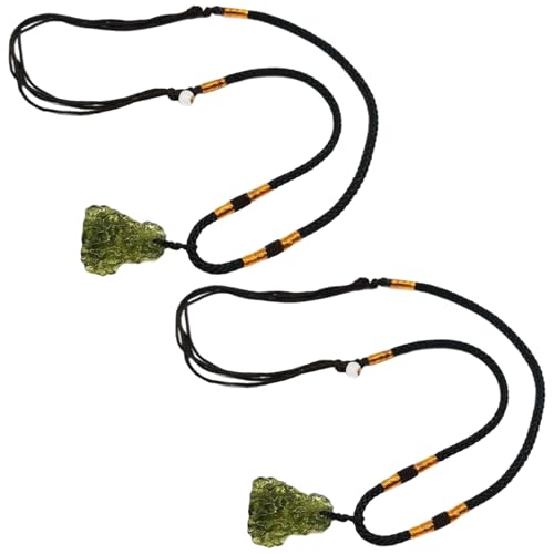 Liummrcy 2pcs Moldavit Halskette Grün unregelmäßiger Kristall Meteorit Halskette Withrope Moldavit Anhänger für Geburtstagsgeschenke 4-7g Liummrcy 2pcs Moldavit Halskette Grün unregelmäßiger Kristall Meteorit Halskette Withrope Moldavit Anhänger für Geburtstagsgeschenke 4-7g von Liummrcy