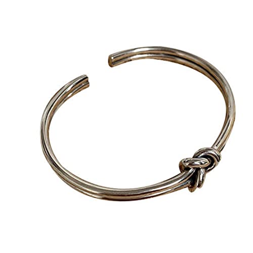 Liummrcy Armbänder für Frauen, Damen Sterling Silber Armband Mode Doppelschicht Keltischer Knoten Einfacher Einzigartiger Armreif Verstellbares Offenes Amulett Armband für Männer Frauen von Liummrcy