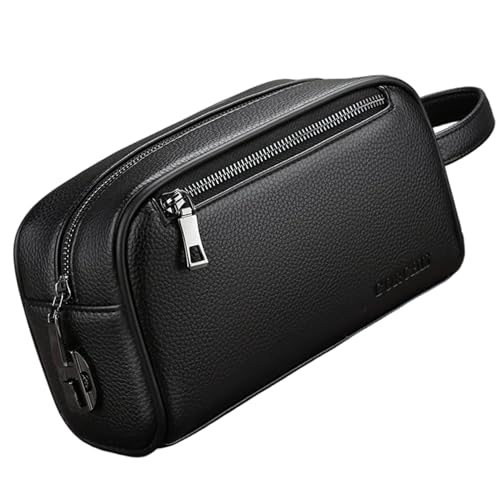 Liummrcy Handtasche für Männer PU Leder Herren Handtasche mit Griff und codiertes Schloss weicher eleganter Mann Geldbeutel für den täglichen Gebrauch von Liummrcy