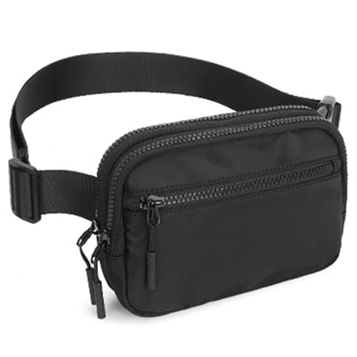 Schwarzes Fanny-Paket für Frauen Männer wasserdichte Multipocket-Gürtelbeutel mit verstellbarem Riemen und Schnellverschluss Tailentasche Crossbody zum Lauf Wokout Travel von Liummrcy