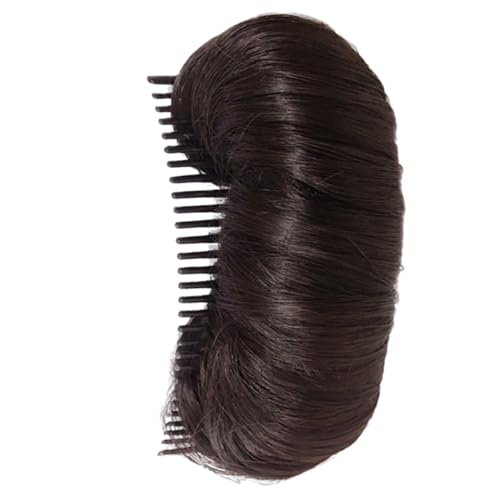 Unsichtbares flauschiges Haarpad für kurze lange Haare natürlicher Beule -Clip für Volumen DIY erhöht Beule atmungsaktiven Puff für Frauen Mädchen dunkelbraun von Liummrcy