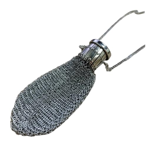 Vintage Coin -Geldbörse, Doppel -Mesh -Metall -Geldbörse mit dehnbarer Öffnung, englische Münzhalter der 1920er Jahre mit Langer Kette, Mode, Mode von Liummrcy