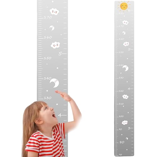 Wachstumsdiagramm für Wand, spiegelte bruchsichere flexible Acryl-Kinderhöhenhöhe, 47x6 Selbstkleinerhöhe Messung für Kinder Kinderzimmer Schlafzimmer, Zuhause von Liummrcy