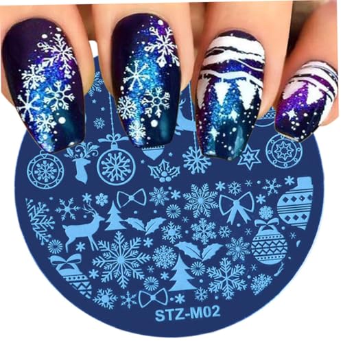 Weihnachtsschmuck, Weihnachtsnagel -Stamper Kit Schneeflocken Nagelkunst Stempel Teller Weihnachts -Maniküre -Werkzeuge Style11 von Liummrcy