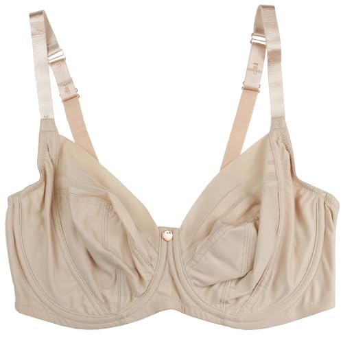Damen Bügel-BH Vollschalen-BH für Mädchen, feste Unterstützung, hautfarben, Beige, nude, 85E Damen Bügel-BH Vollschalen-BH für Mädchen, feste Unterstützung, hautfarben, Beige, nude, 85E von Liv Lingerie
