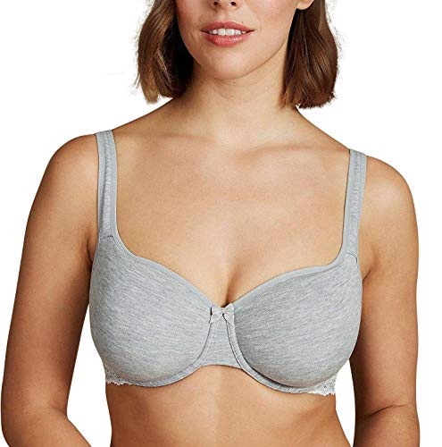 Liv Lingerie Damen-BH mit Bügeln, nicht gepolstert, Baumwolle, Größe M S L, grau, 75G von Liv Lingerie