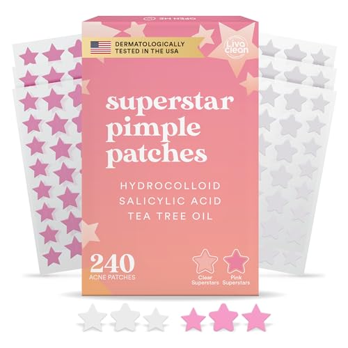 240 CT LivaClean Star Pickel Patch - Rosa & Weiß Akne Patches Stern - Pickel Patch Cute - Hero Peace Out Mighty Miracle Zit Patch - Cute Pickel Patches - Star Pickel Patches for Face - Star Patches for Pickel 240 CT LivaClean Star Pickel Patch - Rosa & Weiß Akne Patches Stern - Pickel Patch Cute - Hero Peace Out Mighty Miracle Zit Patch - Cute Pickel Patches - Star Pickel Patches for Face - Star Patches for Pickel von LivaClean
