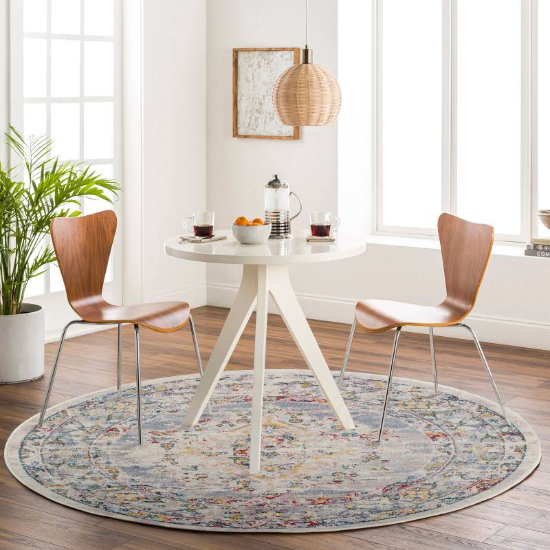 Livabliss Teppich "CASABLANCA" rund 13 mm Höhe Vintage Orientteppich, Kurzflor Boho Wohnzimmerteppich, Läufer von Livabliss