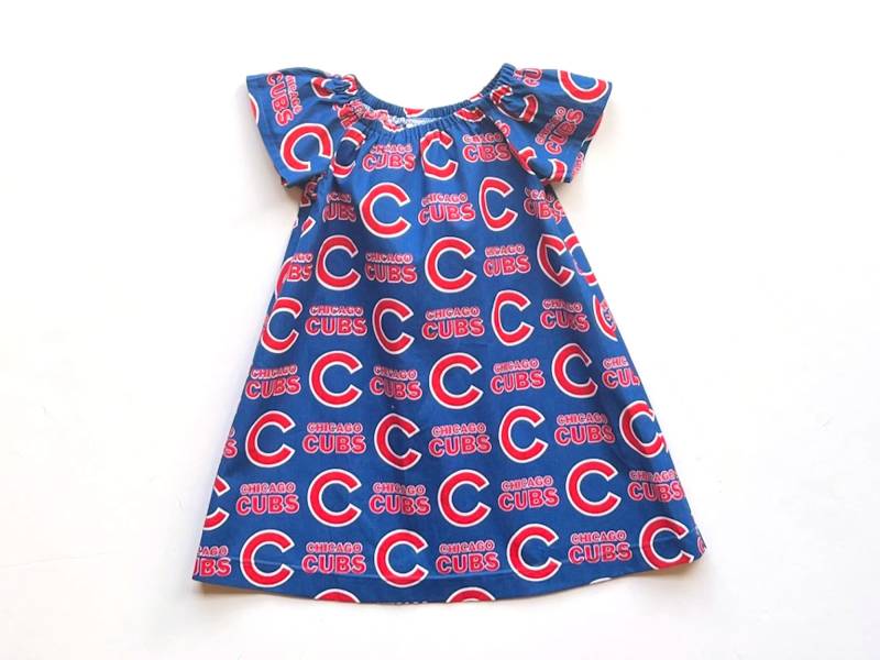 Mädchen Kleinkinder Mlb Chicago Cubs Bauer Sommerkleid von Livanni