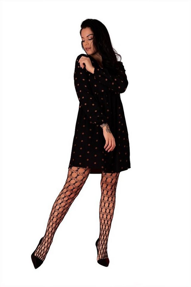 Livco Corsetti Fashion Feinstrumpfhose Strumpfhose schwarz aus Netz elastisch transparent 20 DEN (1 St) von Livco Corsetti Fashion