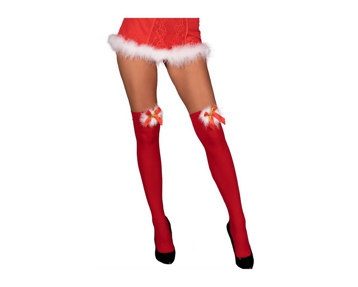 Livco Corsetti Fashion Halterlose Strümpfe Weihnachts Halterlose Strümpfe Cilla hods up Overknee Christmas X-Mas von Livco Corsetti Fashion