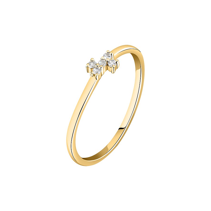 Live Diamond Damenring LDY005108010 375er Gelbgold, recycelt von Live Diamond