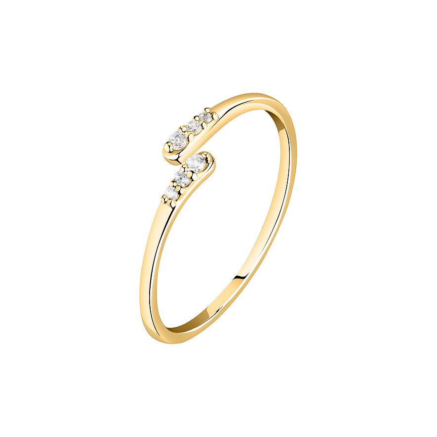 Live Diamond Damenring LDY006109010 375er Gelbgold, recycelt von Live Diamond