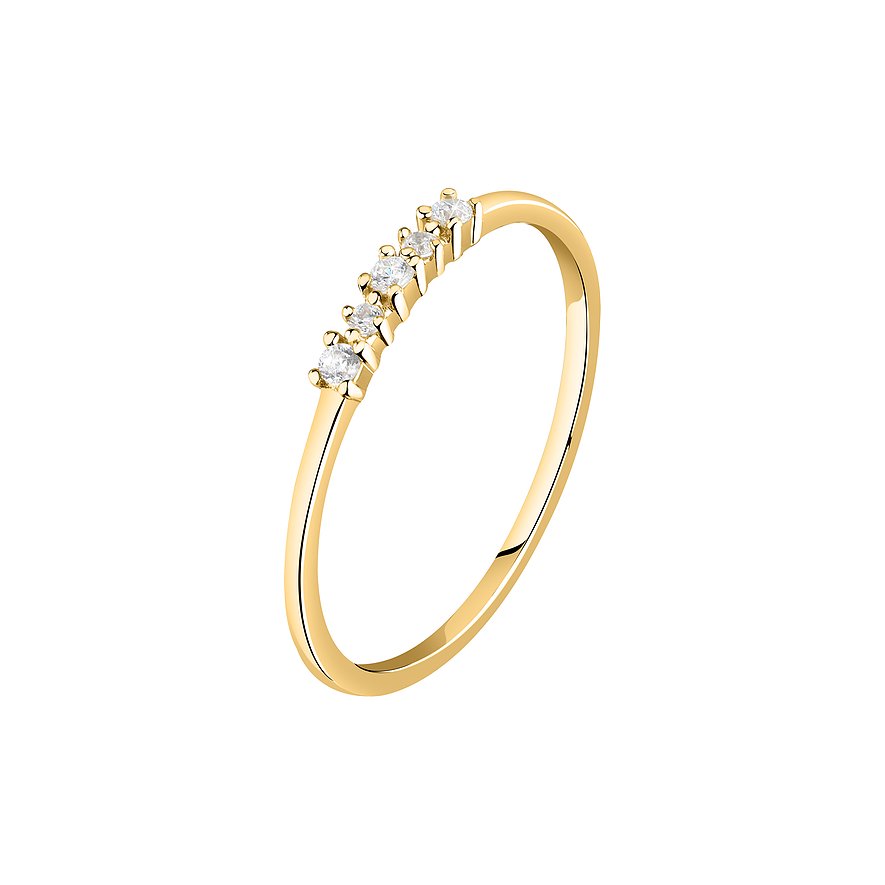 Live Diamond Damenring LDY007107010 375er Gelbgold, recycelt von Live Diamond